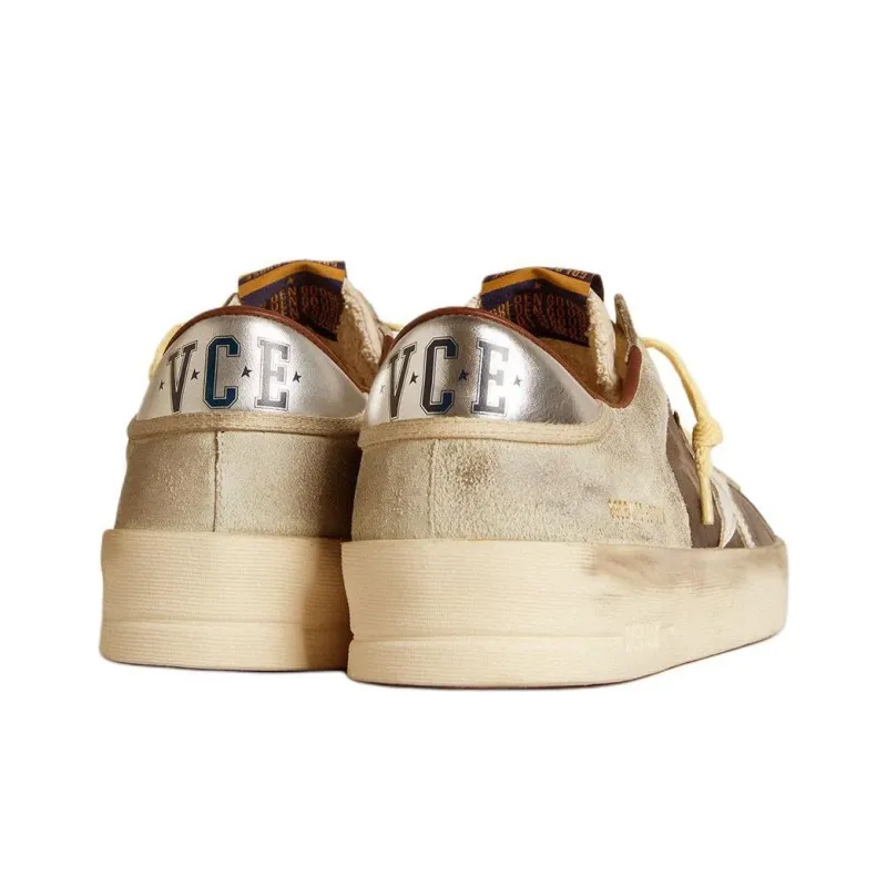 Golden Goose Stardan Low Top Skateboard Shoes Men's Umber-3
