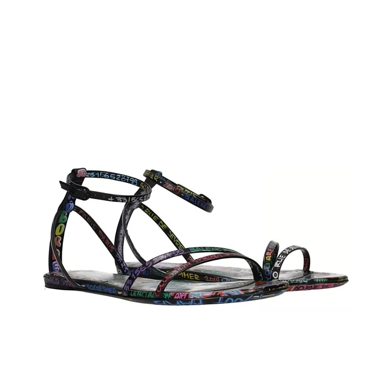 Balenciaga Strap Sandals Women's Black-2