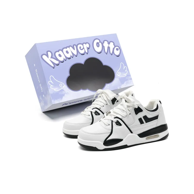 KAAVER OTTO Warm Wear-Resistant Lightweight Supportive Height Increasing Mid-Top Sports Casual Skateboard Shoes Unisex-10