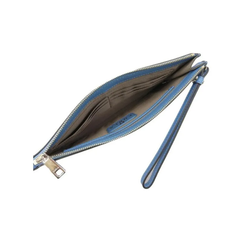 Furla Leather Clutch Small Size Unisex Blue-4