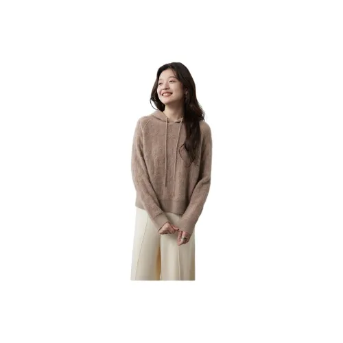 SNOWFORTE Cashmere Sweater Women's Natural Gray Camel