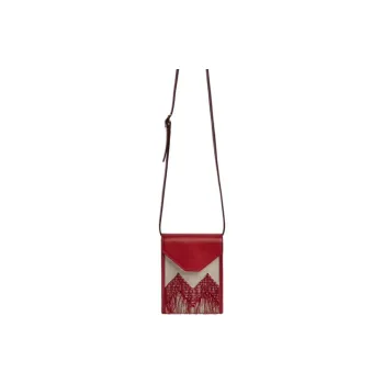 MISSONI Calfskin Shoulder Bag Crossbody Bag Small Size Women's Red