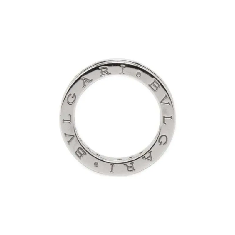 BVLGARI 20th Century 18K White Gold Garnet B.Zero1 1 Band Ring-2