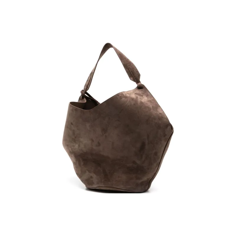 KHAITE Leather Handbag, Shoulder Bag Medium Size Women's Dark Brown-2