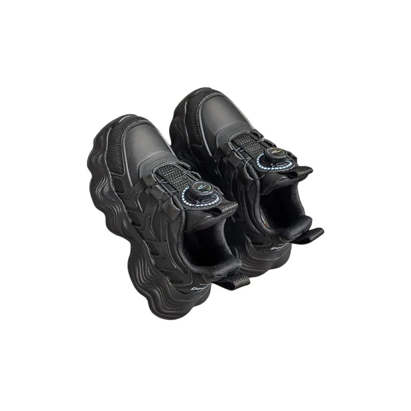 DEERWAY Slip Resistant Lightweight Cushioning Warm Low Top Kids Lifestyle Shoes Premium Black Kids'-2