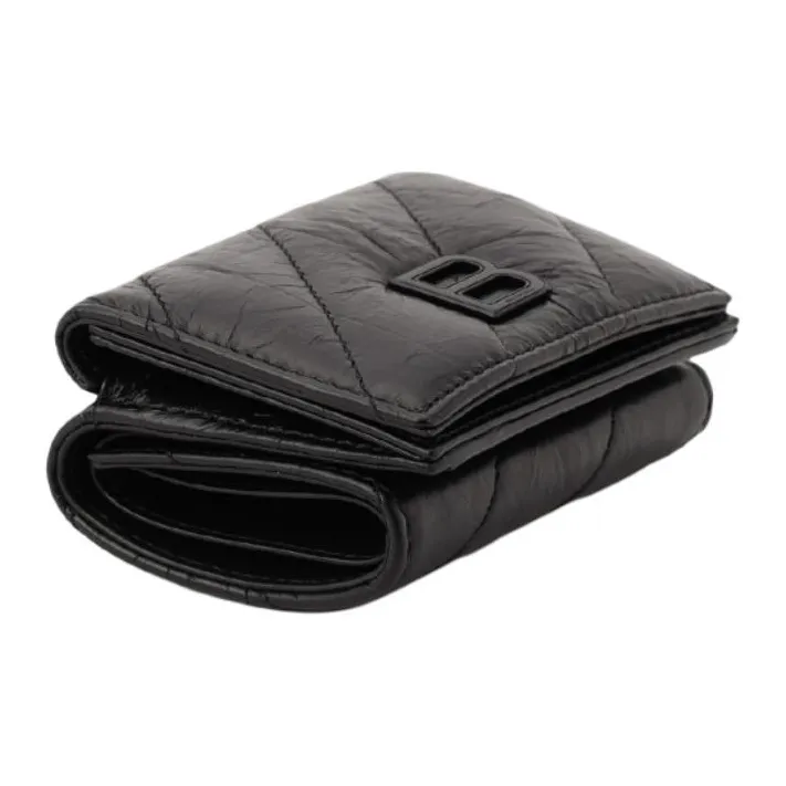 Balenciaga B Icon Quilted Bifold Wallet-2