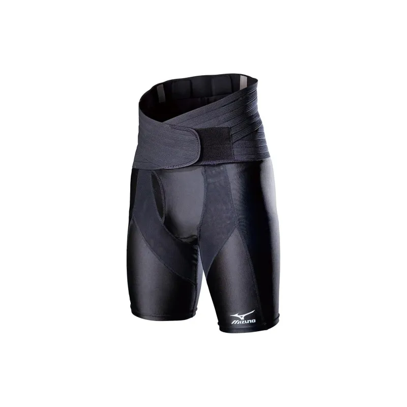 Mizuno Back Support Braces Golf Protective Black Nylon Elastane Men's-0