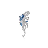 Ice Blue Chiffon, Silver Blue[with Certificate]
