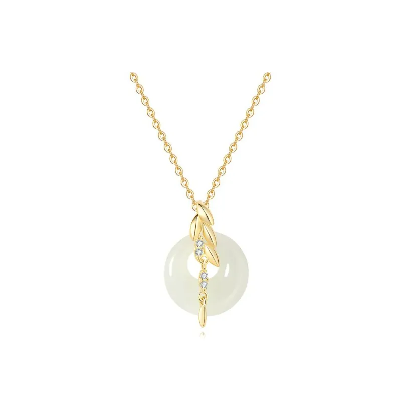 WEITIANXUAN Hetian Jade Necklaces White Jade Women's-0