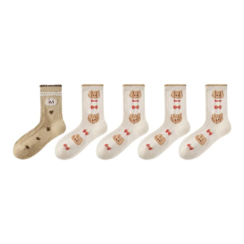 Caramella Mid Calf Socks Women's Combo Set-3