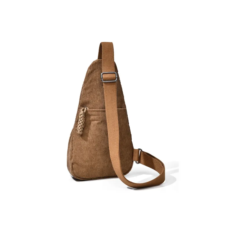 Ceion Keust Corduroy Sling Bag Unisex Multicolor-2