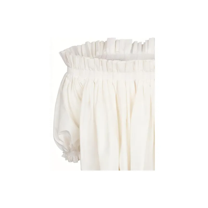 DIOR Off Shoulder Puff Sleeved Cropped Top-5