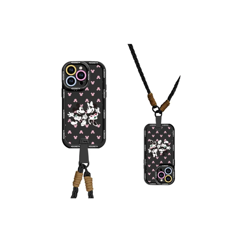 Disney Silicone Material Cute Crossbody Backpack Handheld Phone Cases Compatible With Apple 16/15/Plus/14/13/Pro/Max-2