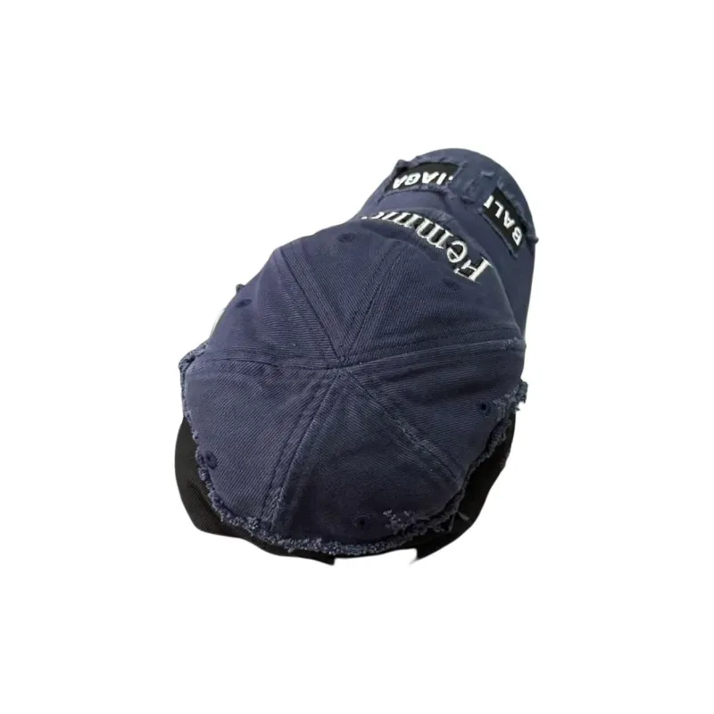 Balenciaga Cotton Baseball Caps Unisex Blue-1
