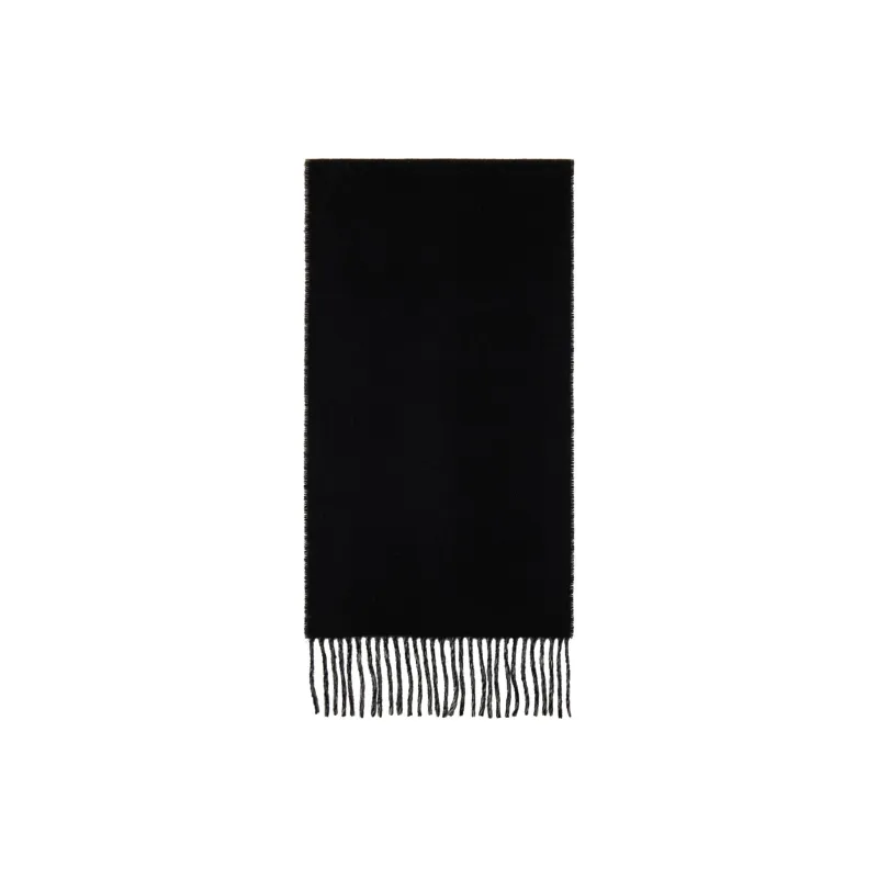 Jacquemus Virgin Wool Knit Scarves Unisex Black-1