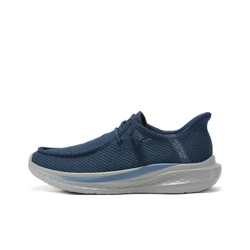 Skechers Slip Ins Anti Slip Wear Resistant Low Top Casual Shoes Men's Navy