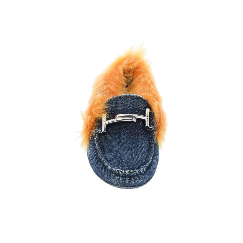 TOD'S Beanie Shoes Women's Blue Yellow-4