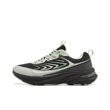 QIAODAN Anti Slip Wear Resistant Low Top Casual Running Shoes Women's Gray Black Green