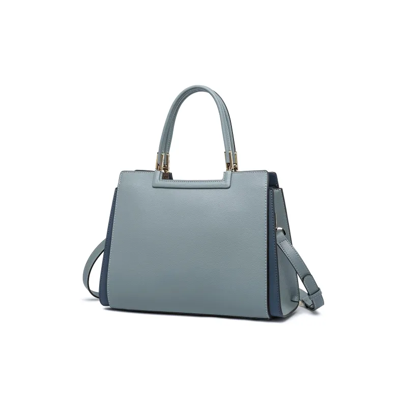 FAIRWHALE Cow Leather Tote One Shoulder Handbag Women's Multicolor-11