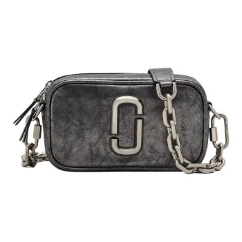 MARC JACOBS The Metallic Distressed Bag Dark Grey