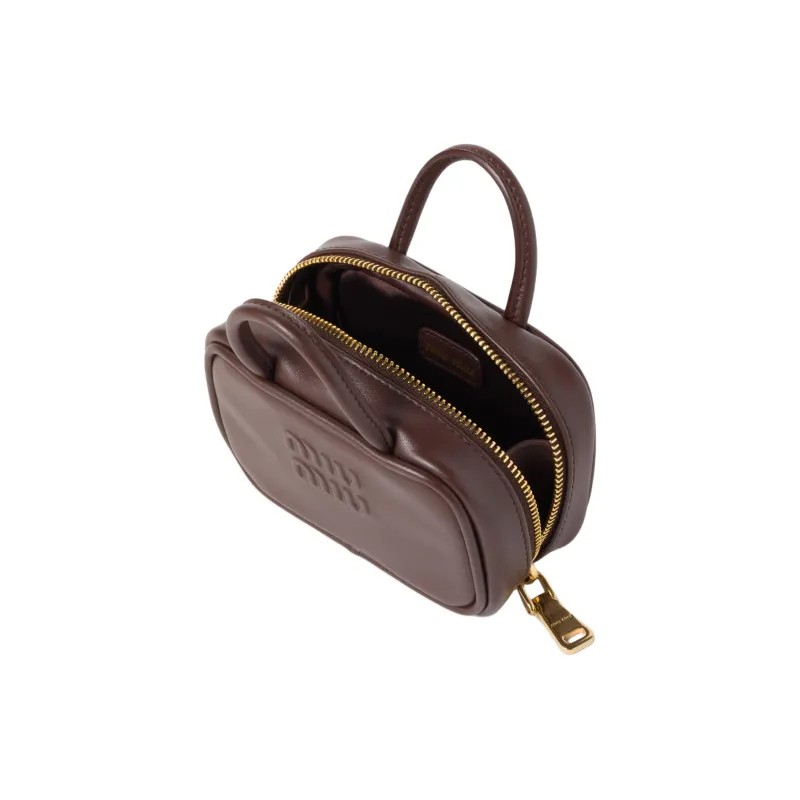 MIU MIU Leather Pendants Unisex Briarwood-1