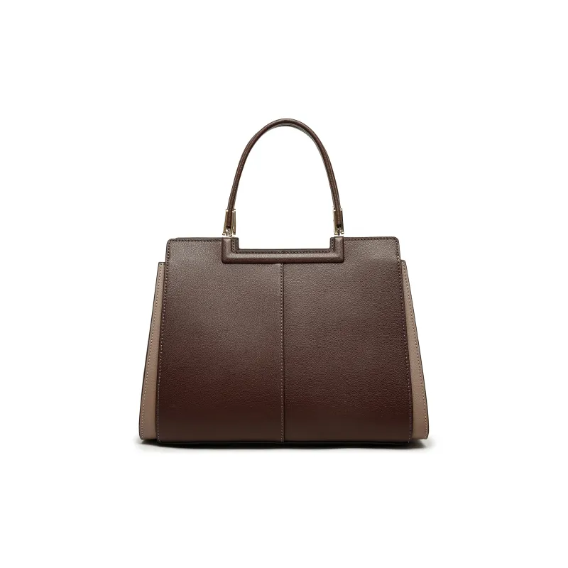 FAIRWHALE Cow Leather Tote One Shoulder Handbag Women's Multicolor-16