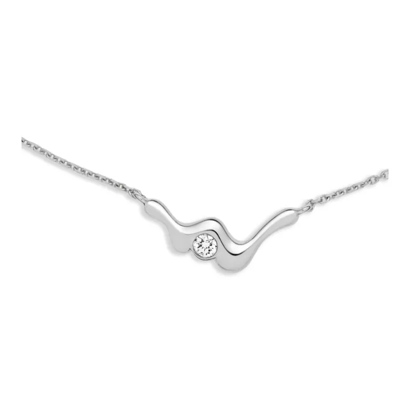 Maria Black 14kt White Gold Baxter Diamond Necklace-2