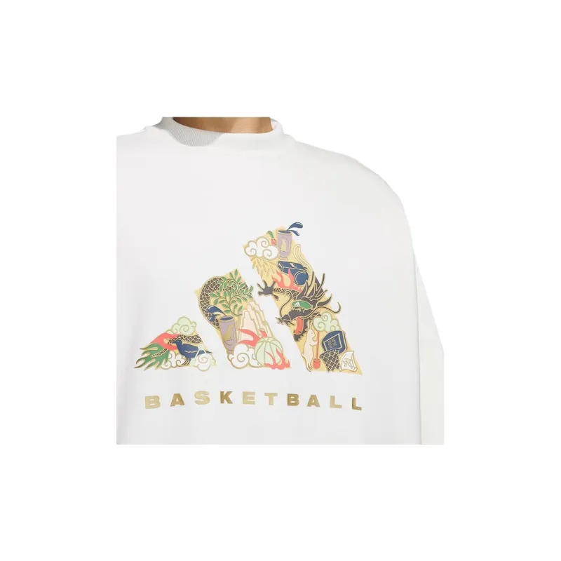Adidas Originals FW23 Year Of The Dragon CNY Collection Sweatshirt Unisex White-4
