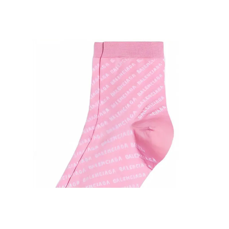 Balenciaga Crew Socks Regular Fit Women's 1 Pack Pink-1
