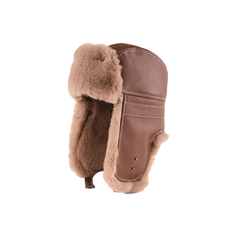 AAJF PU+Cotton Polyester Blend Blend Trapper Hats Unisex-7
