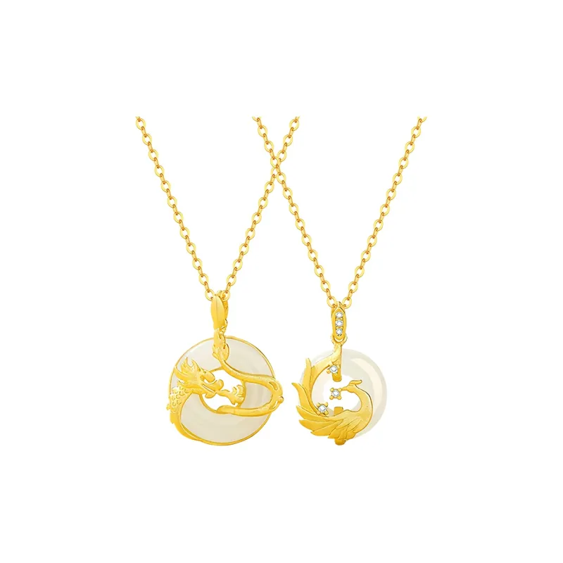 AVIVI Necklaces Pale Greenish White Jade Unisex-12