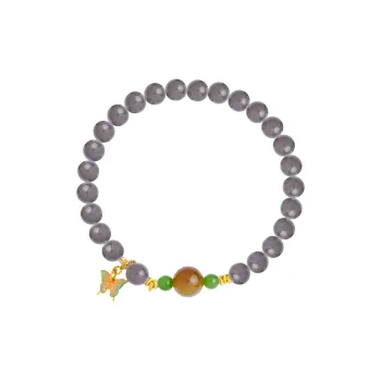Clear Snow Hetian Jade Bracelets Smoky Purple Women's