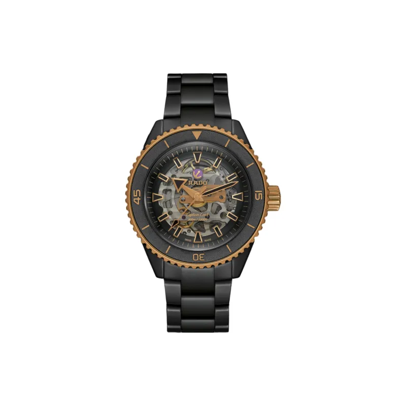 RADO Automatic Mechanical Movement Men's Watches Watch 43mm Cut Out Dial Ceramic Watch Case Ceramic Strap-0