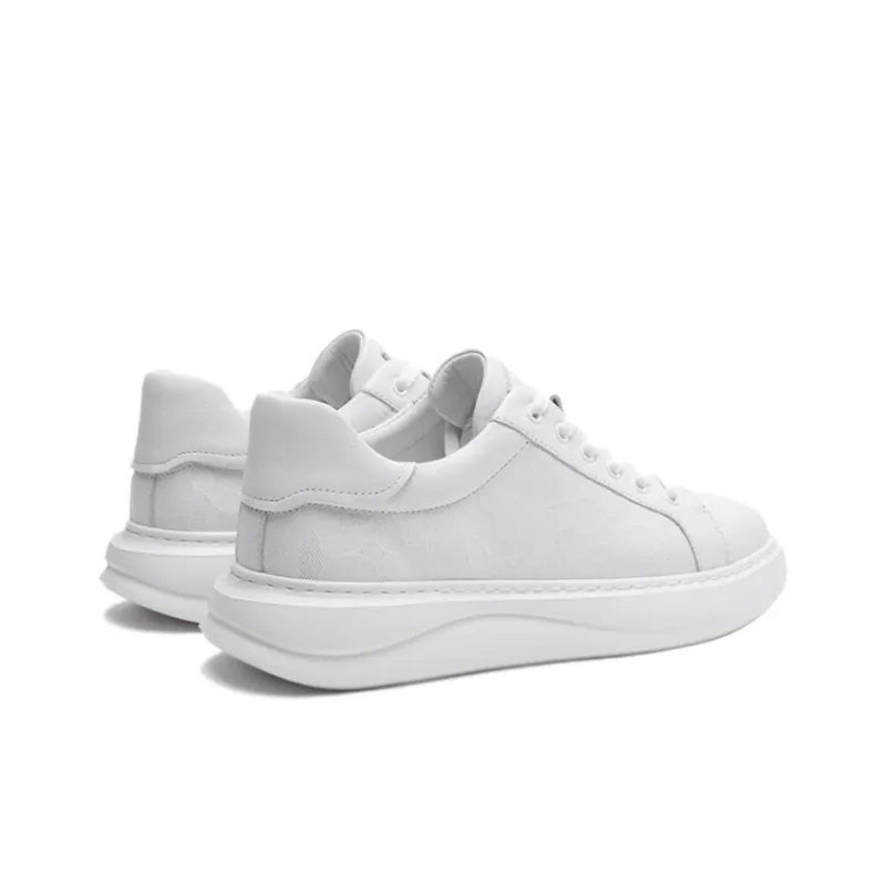 ELLE HOMME Low Top Skateboard Shoes Men's White-2