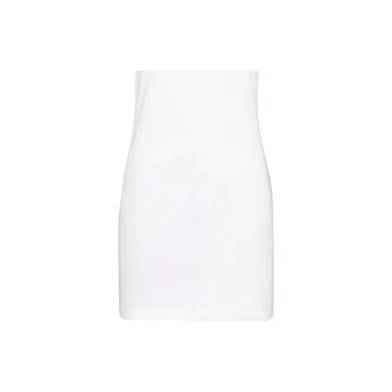 PRADA Logo plaque Ribbed knit Minidress-5