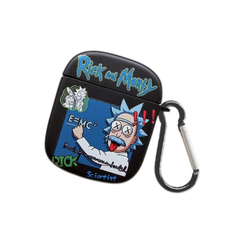 Koman Apple Compatible With AirPods 1/2/3/Pro 1/2 Generations TPU Rick And Morty Headphone Cases-5