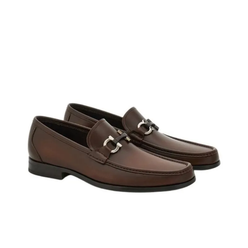 FERRAGAMO GANCINI Loafers Men's Brown-2