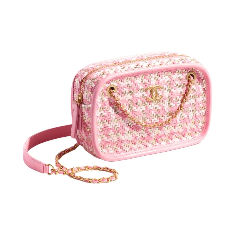 CHANEL Sheepskin Camera Bag, Shoulder Bag, Crossbody Bag Trumpets Women's Pink-1