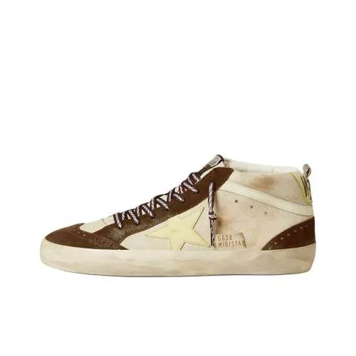 Golden Goose Mid Star Mid-Top Skateboard Shoes Men's Brown