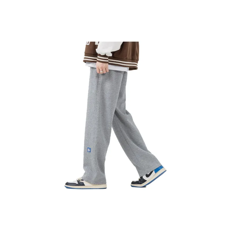 WPOOLL Spring And Fall Knitted Sweatpants Men's-7