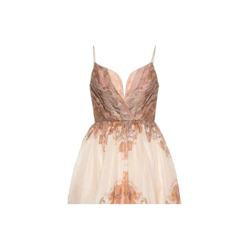Zimmermann Illustration Draped Mini Dress-5
