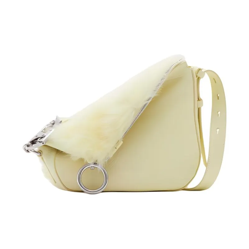 Burberry Calfskin Handbag, Shoulder Bag, Crossbody Bag Trumpets Women's Beverage Yellow-2