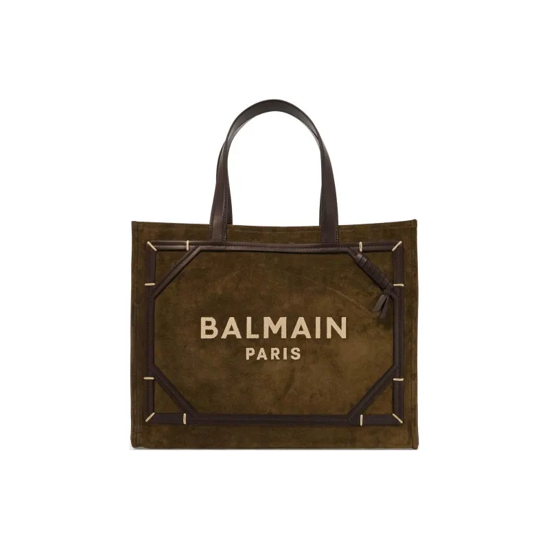 BALMAIN B Army Logo Embroidered Tote Bag-0