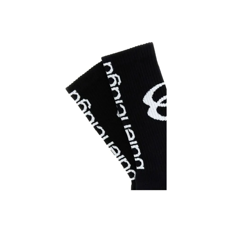 Balenciaga Unity Knitted Socks 'Black/White'-3