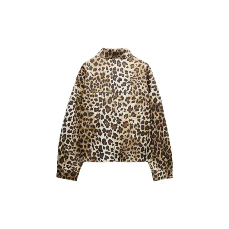 ZARA Jackets Coats Women's Leopard Print-1