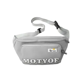 LUVISTRUE Nylon Shoulder Bag Crossbody Bag Fanny Pack Unisex Gray/Black/Orange/Green/Blue