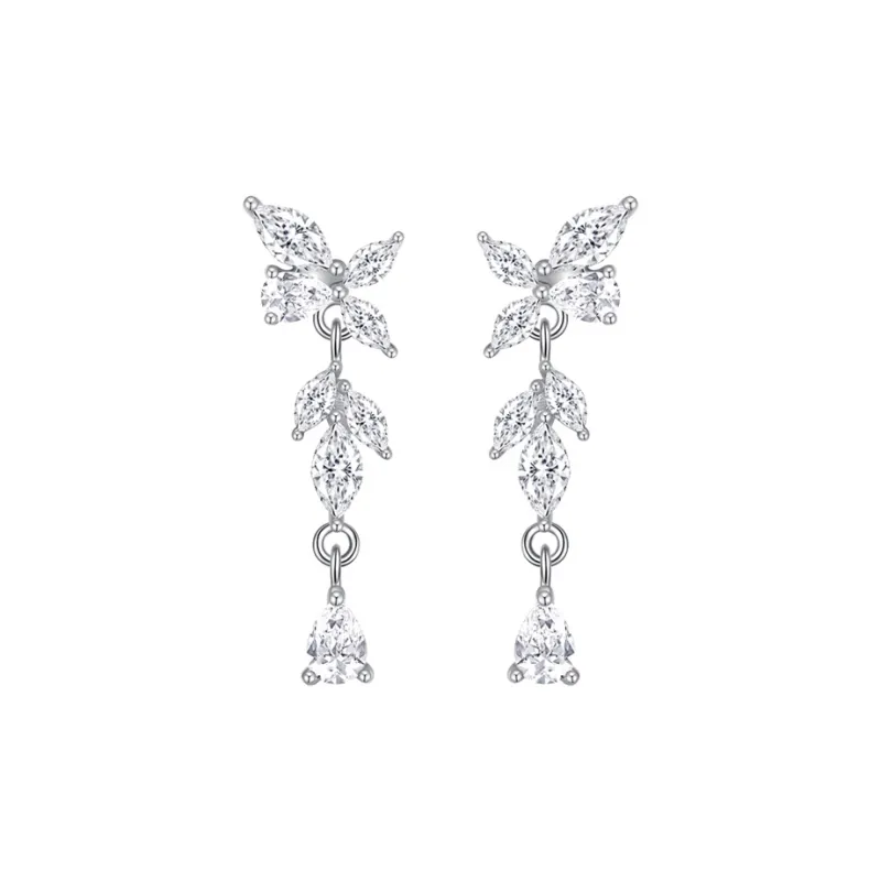 SINO GEM 925 Sterling Silver Stud Earrings Women's-0
