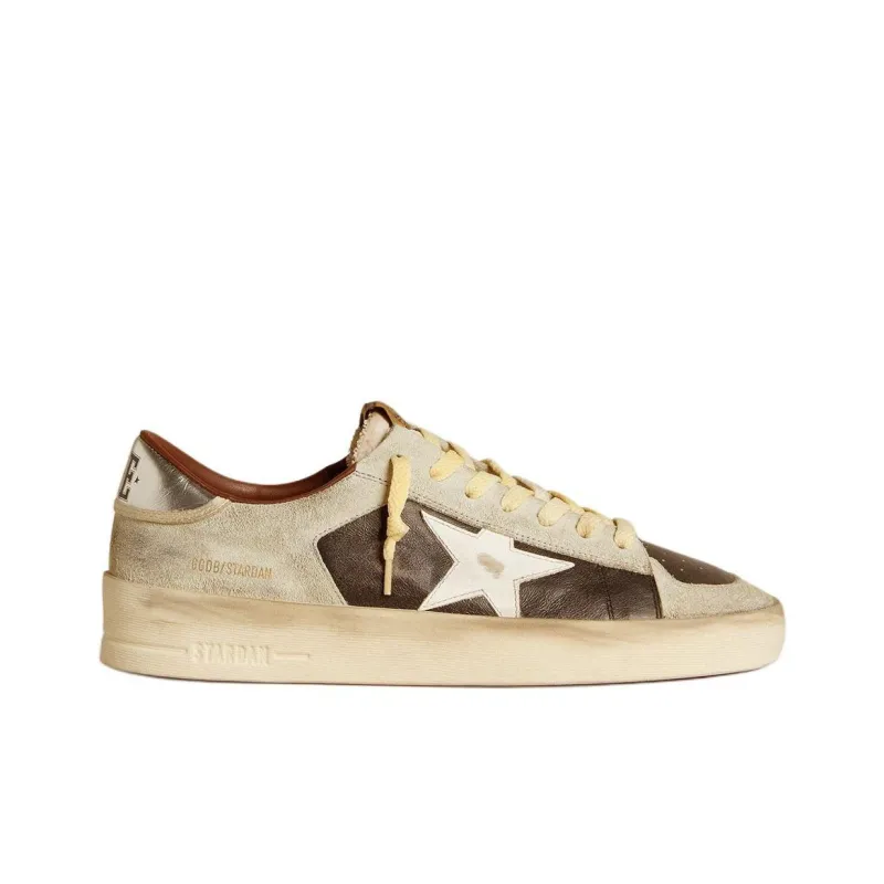 Golden Goose Stardan Low Top Skateboard Shoes Men's Umber-1