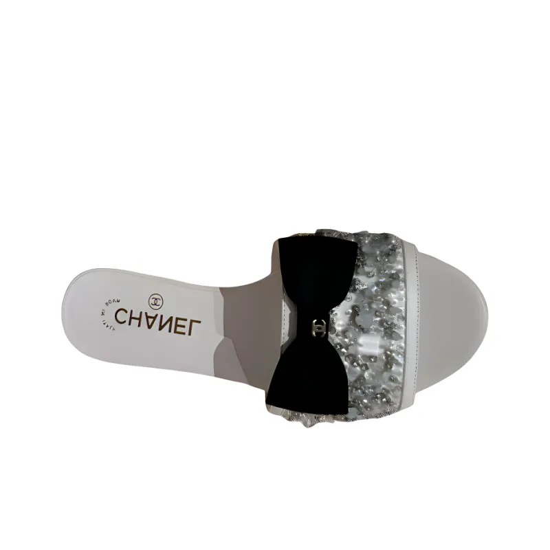 CHANEL Slip Resistant Slide Slippers Women's Silver-2