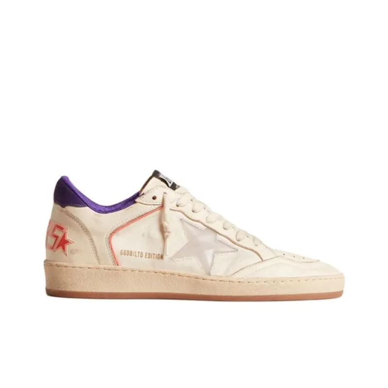 Golden Goose Ball Star Low Top Skateboard Shoes Women's Beige Yellow-1
